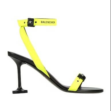 Balenciaga sandals, bright green/black