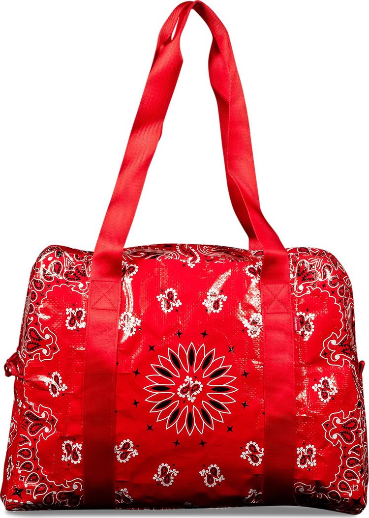 Supreme Bandana Tarp Small Duffle Bag Red