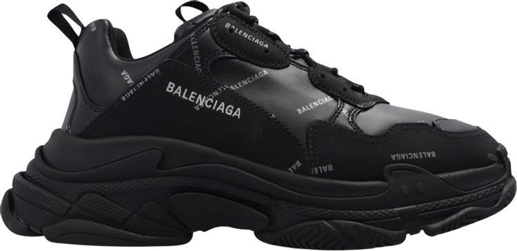 حذاء رياضي Balenciaga Triple S بشعار كامل - أسود