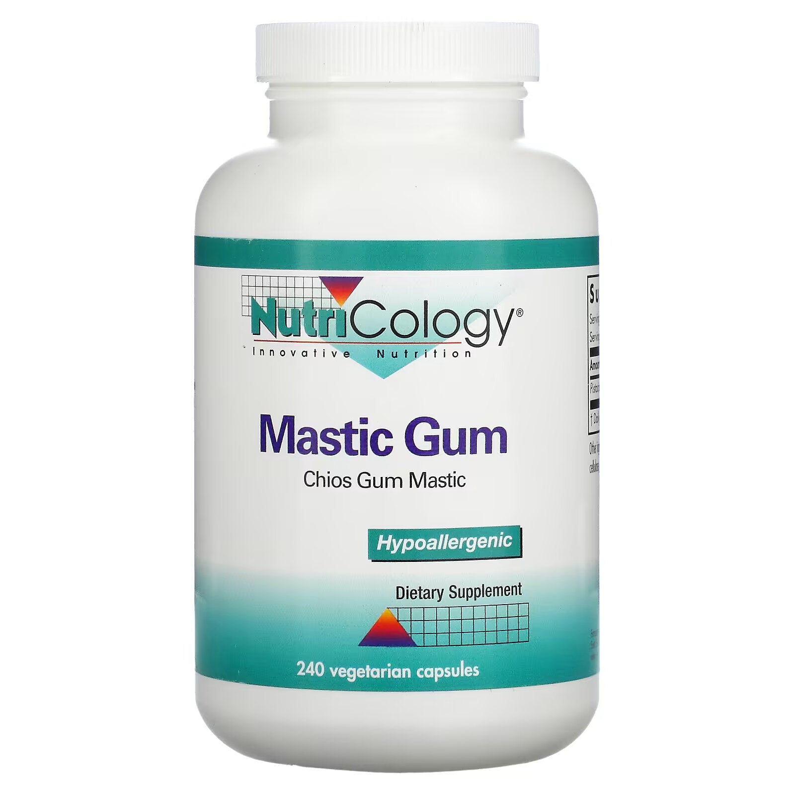 Nutricology, Mastic Gum Dietary Supplement, 240 Vegetarian Capsules