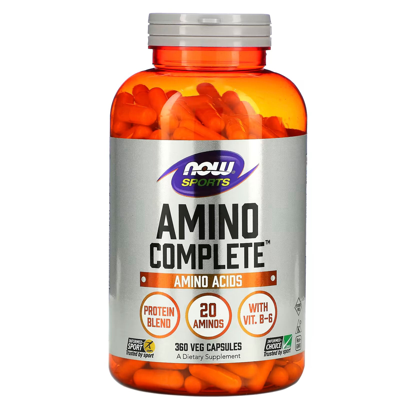 NOW Foods Sports Amino Acid Complex، 360 كبسولة نباتية