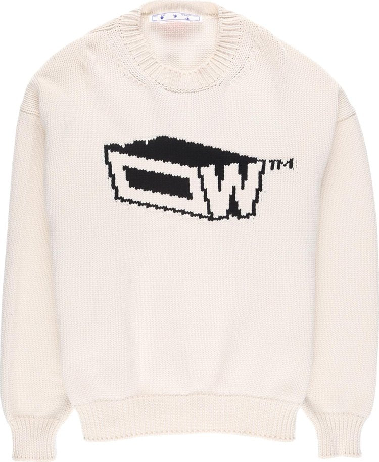 Off-White Graffiti Zine Crewneck 'Off White' Sweatshirt, cream