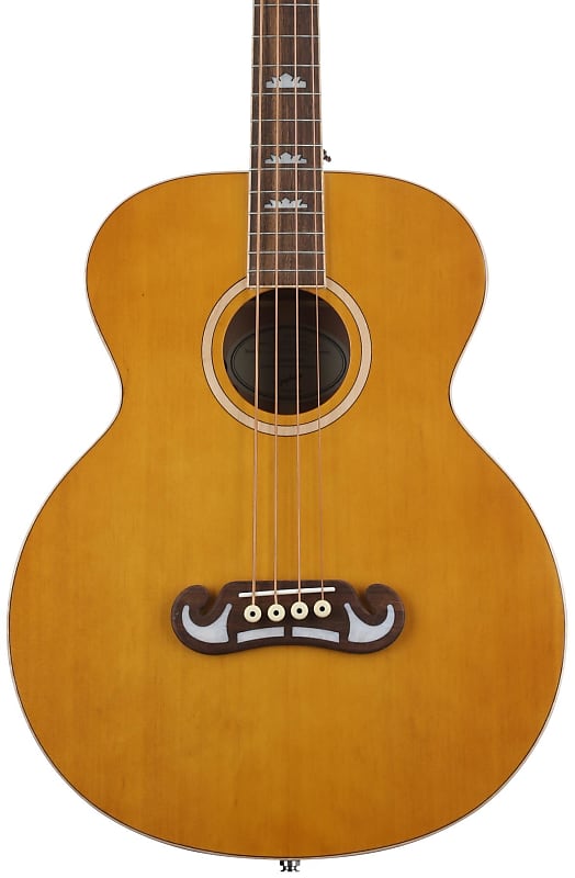 جيتار باس كهربائي أكوستيك من Epiphone El Capitan J-200 Studio - لون عتيق طبيعي EIABSJANANH1