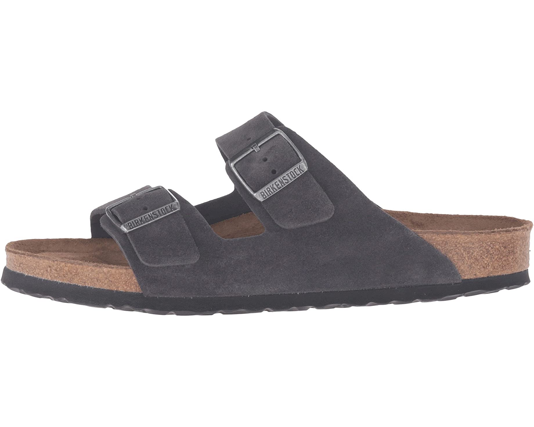 Sandals Arizona Soft Footbed - Suede (Unisex) Birkenstock, gray