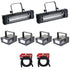 2) Compact strobes American DJ Mega Flash DMX 800 W+4) Mini strobes+cables 2 MEGA FLASH DMX+4 STROBE LED+2 RDX3M25