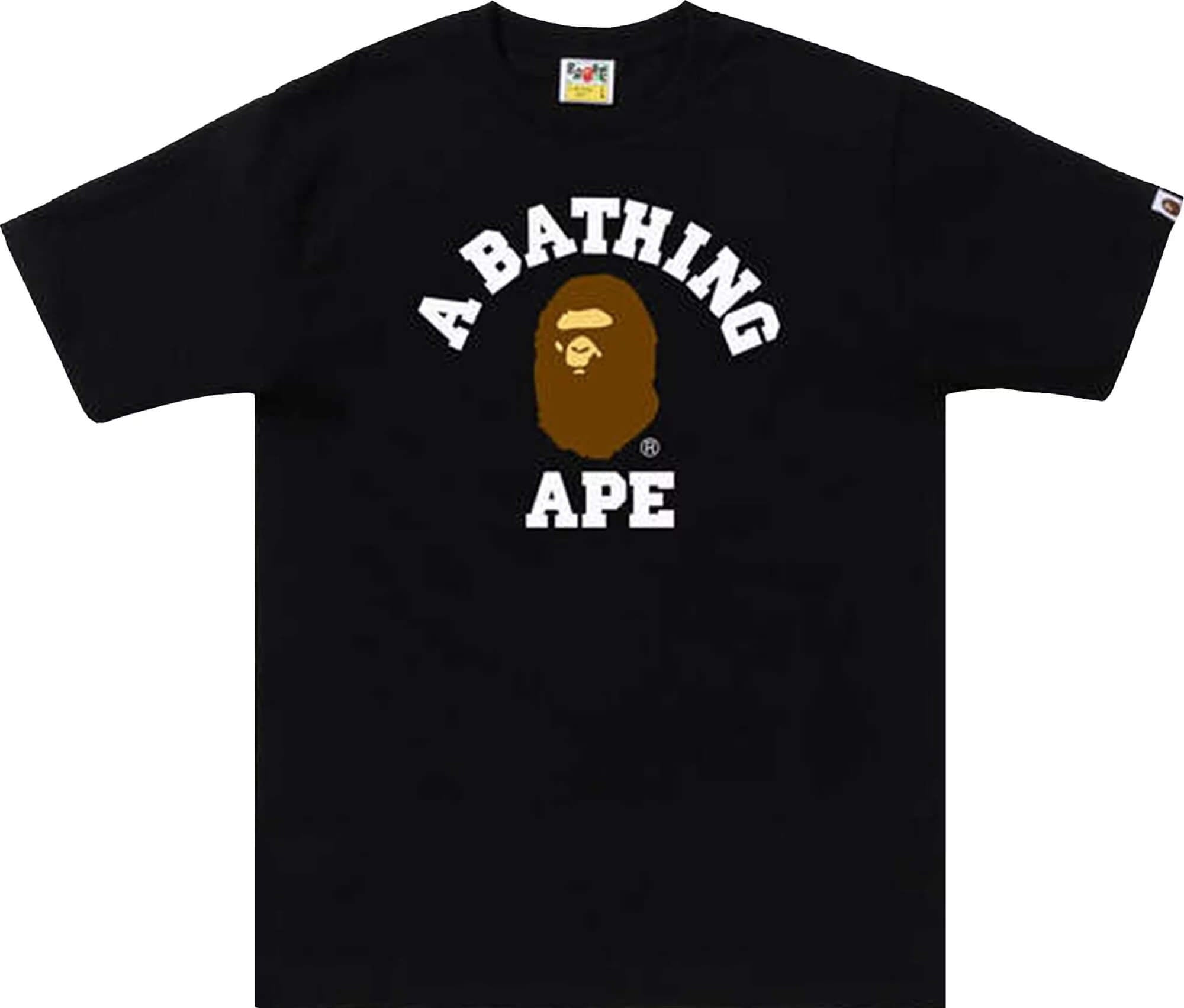 تي شيرت Bape College، أسود