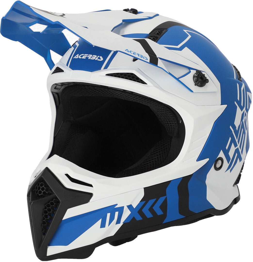 Acerbis Profile 5 motocross helmet, white/blue