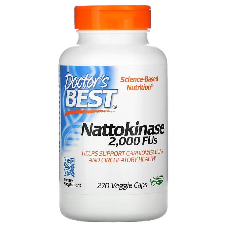 Nattokinase Doctor's Best 2000 FU, 270 capsules