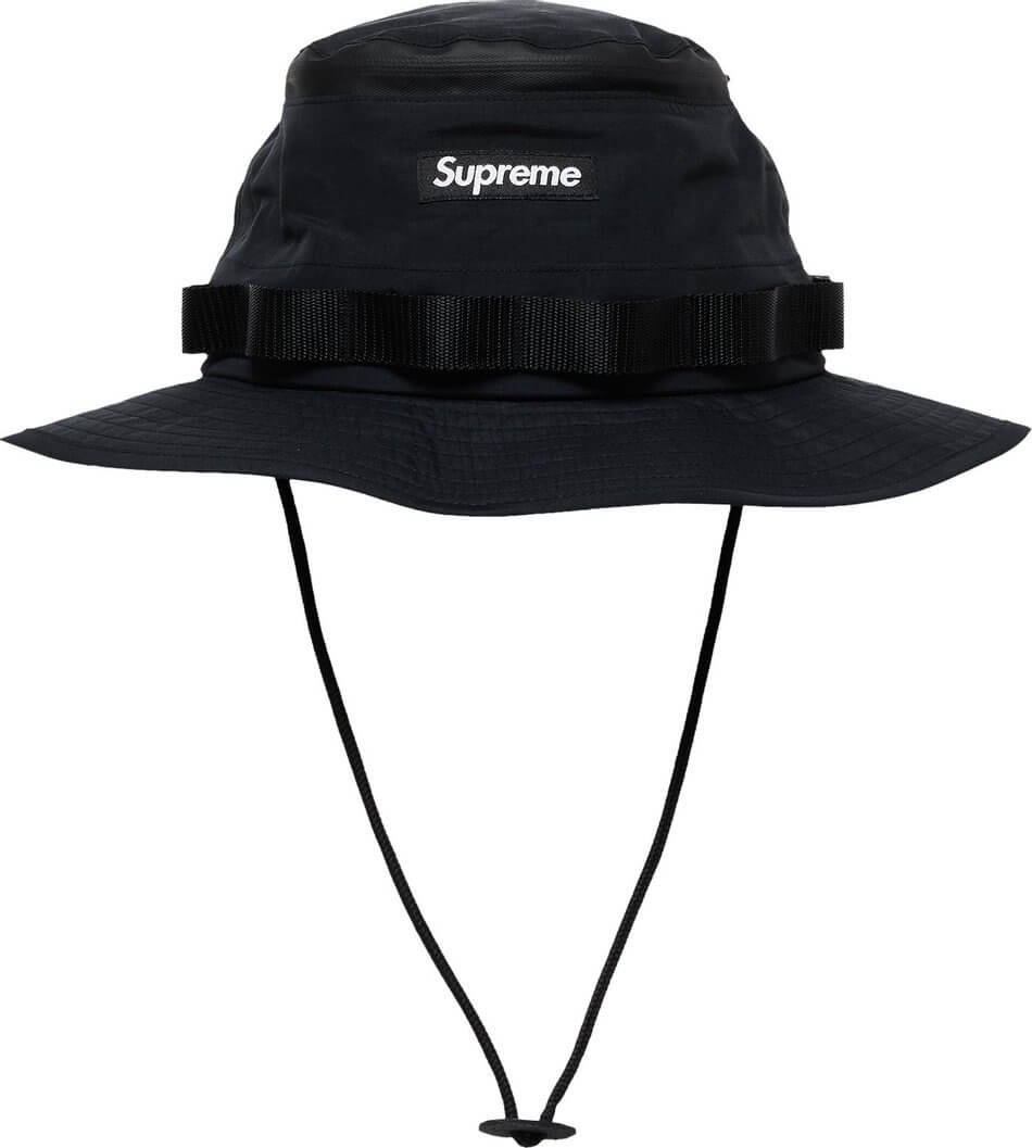 Supreme Gore-Tex Paclite Net Boonie Panama Hat, Black