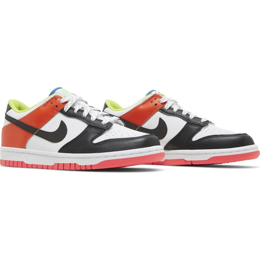 Nike Dunk Low GS sneakers, white/red/multicolor