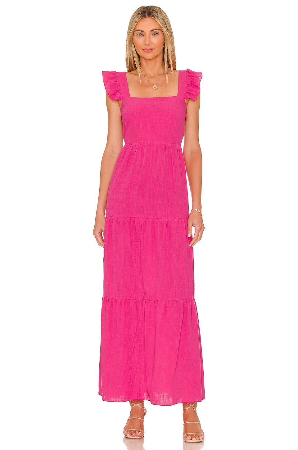 SNDYS x REVOLVE Peaches Linen Dress, Hot Pink