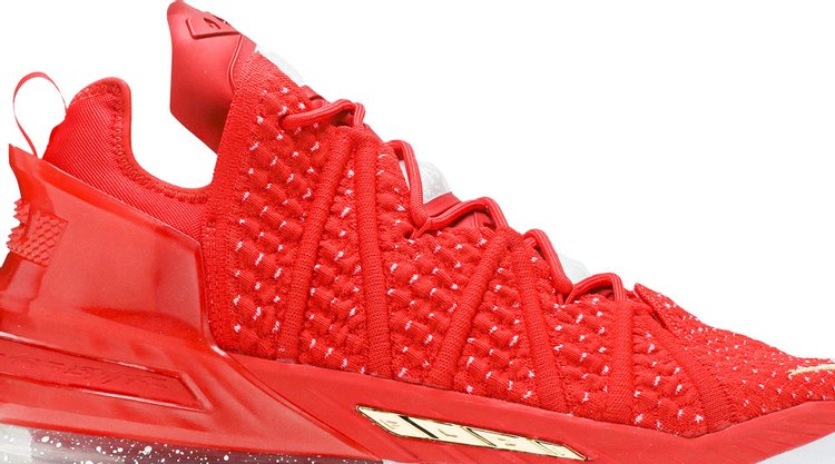 Nike LeBron 18 'X-Mas In LA' Sneakers, Red