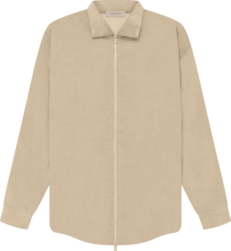 Fear of God Essentials Corduroy Shirt Jacket 'Sand', Tan