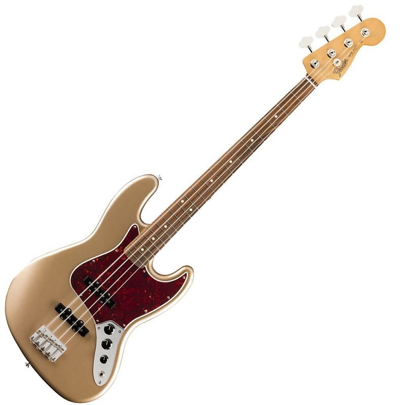 Fender Vintera '60s Jazz Bass with Pau Ferro Pickguard - Firemist Gold