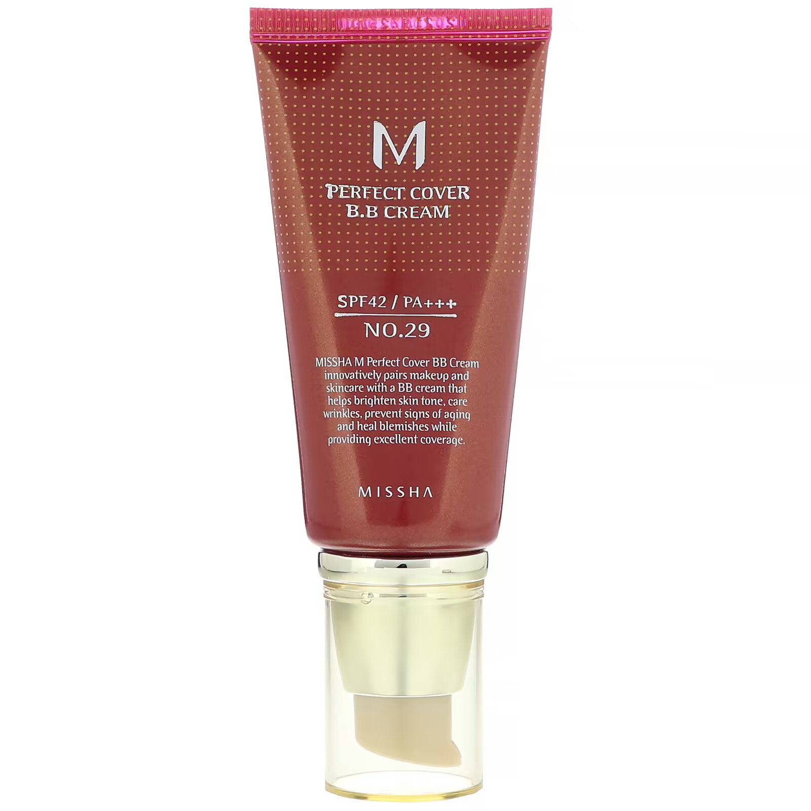 BB cream Missha M Perfect Cover SPF 42 PA, shade No. 29 natural beige, 50 ml