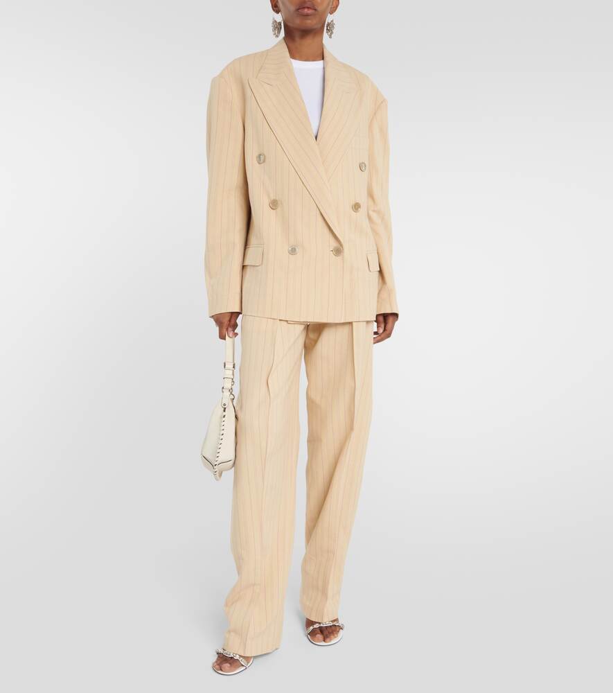 ISABEL MARANT pinstripe blazer, yellow