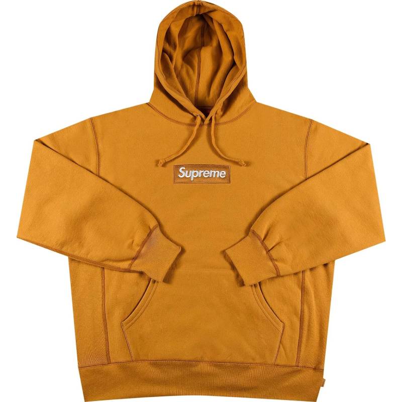 هودي بشعار Supreme Box باللون الأصفر