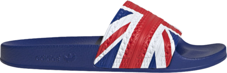 Adidas Adilette Slides 'United Kingdom' Sandals, Blue