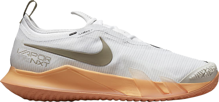 Nike NikeCourt React Vapor NXT 'White Orange Trance' sneakers, white