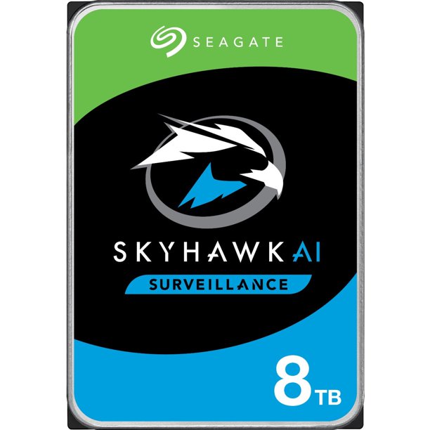 القرص الصلب Seagate SkyHawkAI سعة 8 تيرابايت مقاس 3.5 بوصة ST8000VE001