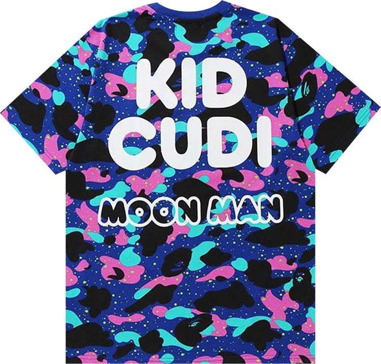 BAPE x Kid Cudi Camo Tee 'Navy' Multicolor