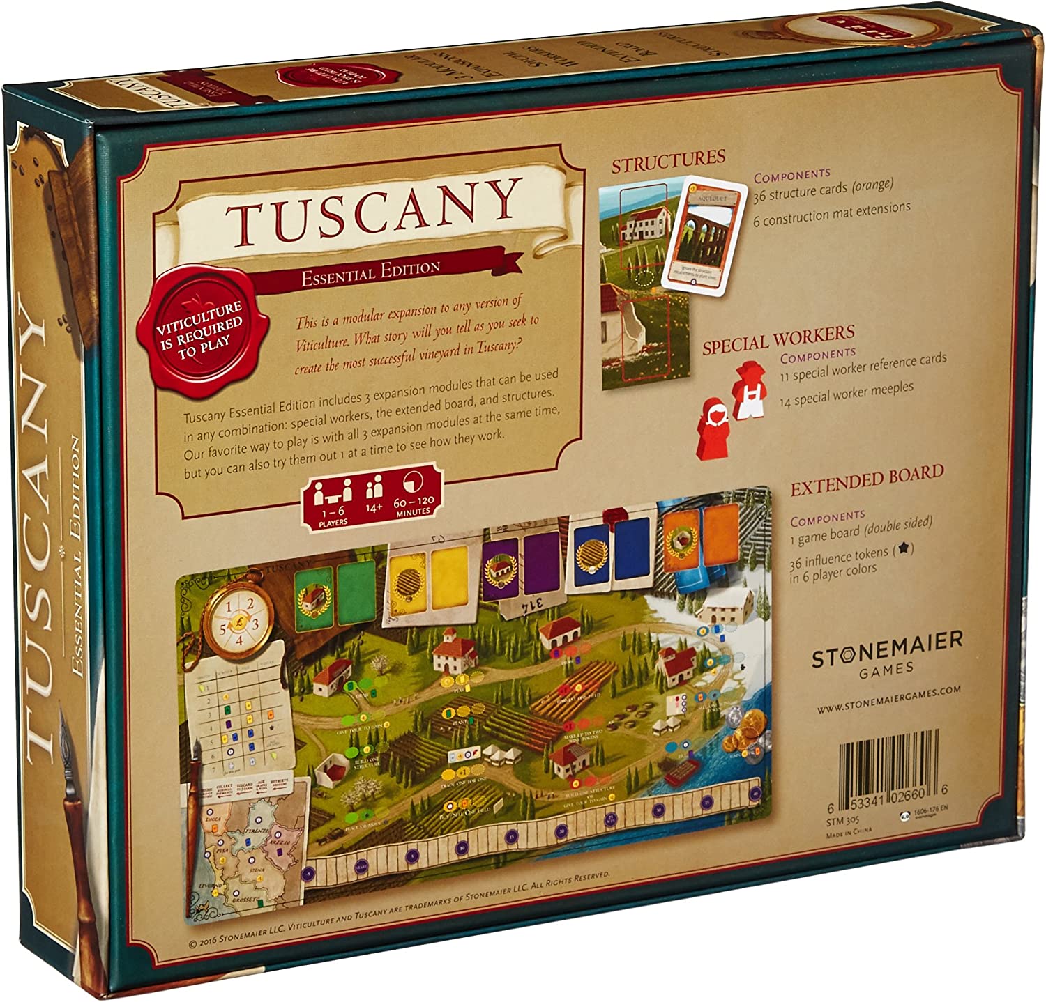 لعبة الطاولة Stonemaier Games Tuscany: Essential Edition