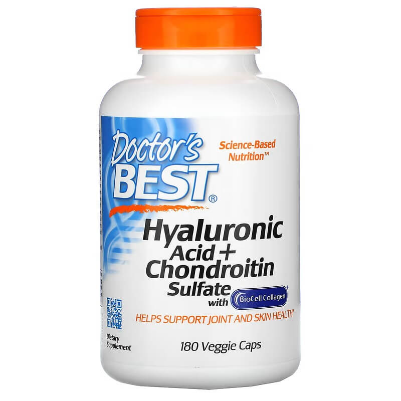 Doctor's Best Hyaluronic Acid & Chondroitin Sulfate, 180 Capsules