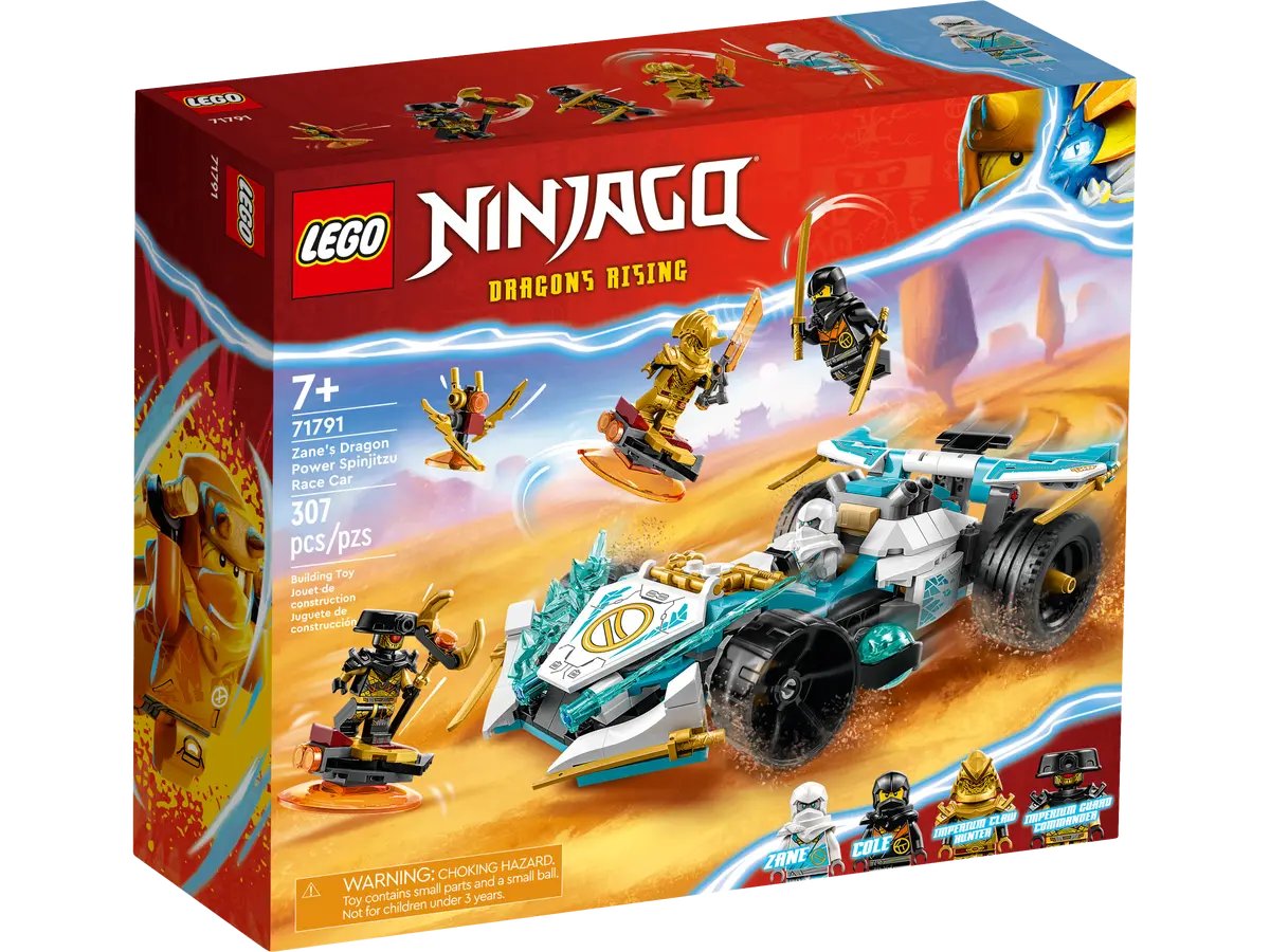 Lego Ninjago Zane's Dragon Power Spinjitzu Race Car 71791, 307 pieces