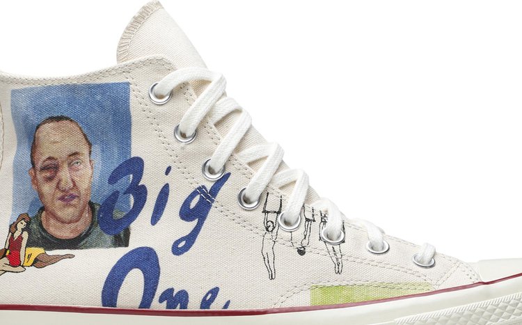 حذاء رياضي Converse Spencer McMullen x Chuck Taylor All Star 70 High People Print باللون الأبيض