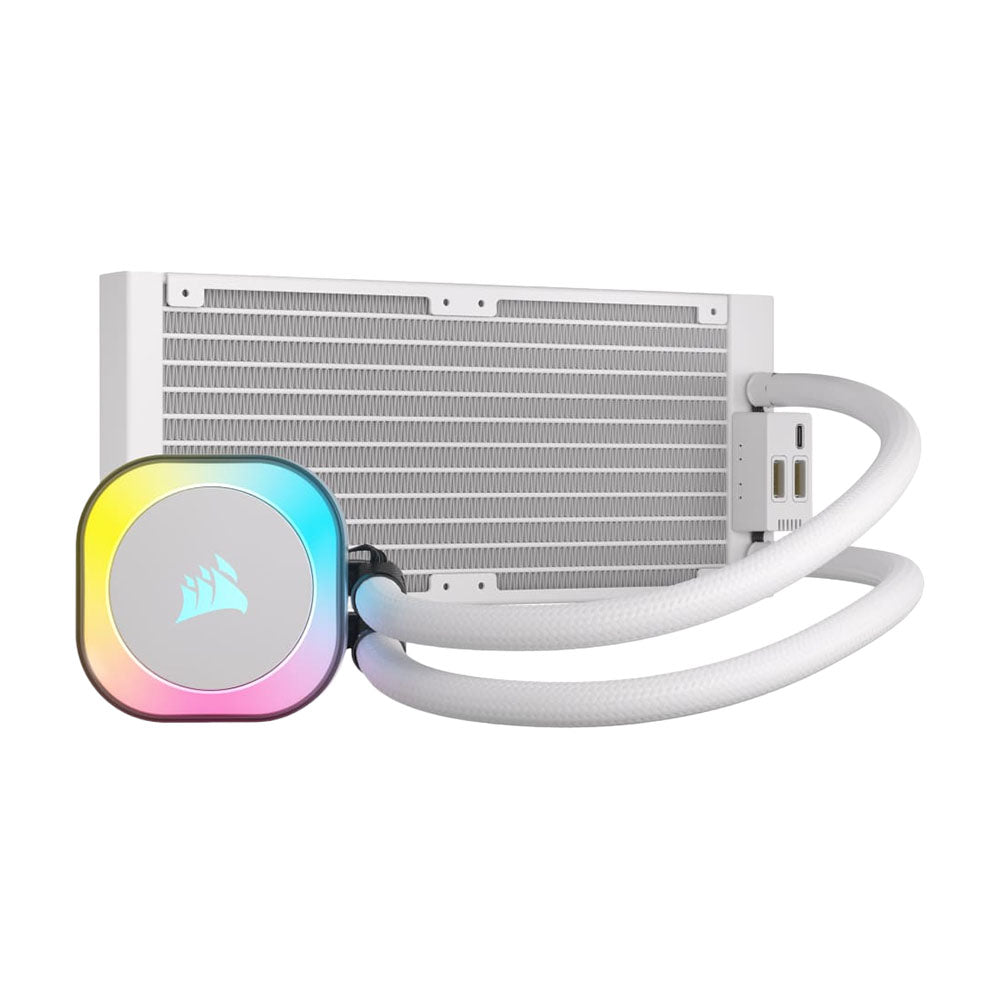 Corsair iCUE Link H100i RGB water cooling system, white