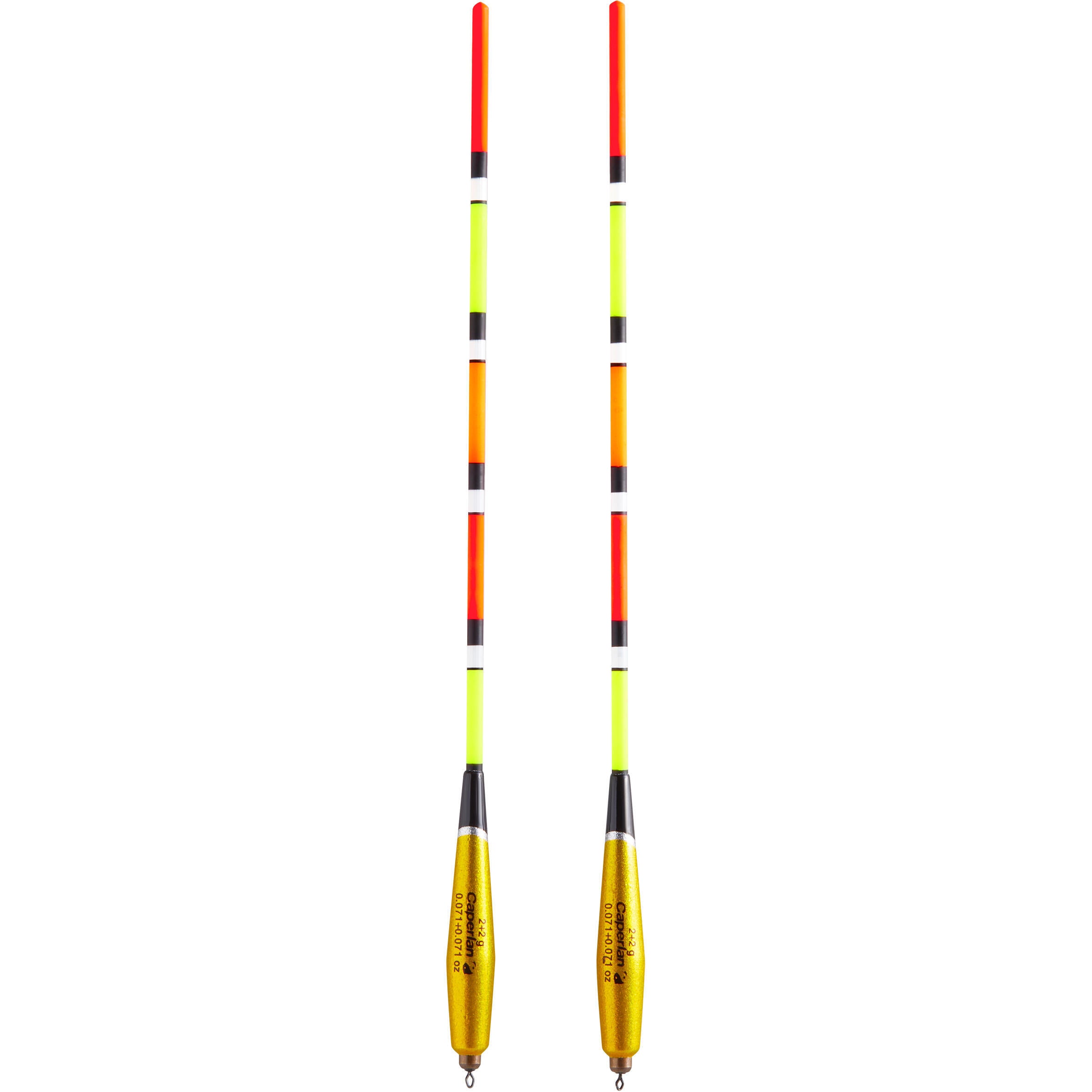 Float Distance-5 2+2 g match fishing CAPERLAN, neon yellow