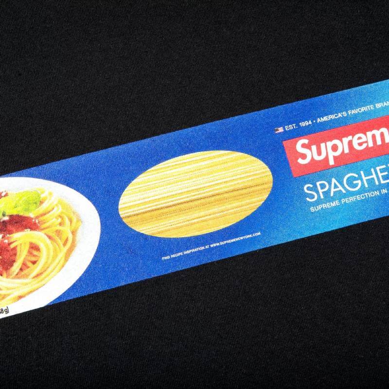 تي شيرت Supreme Spaghetti باللون الأسود