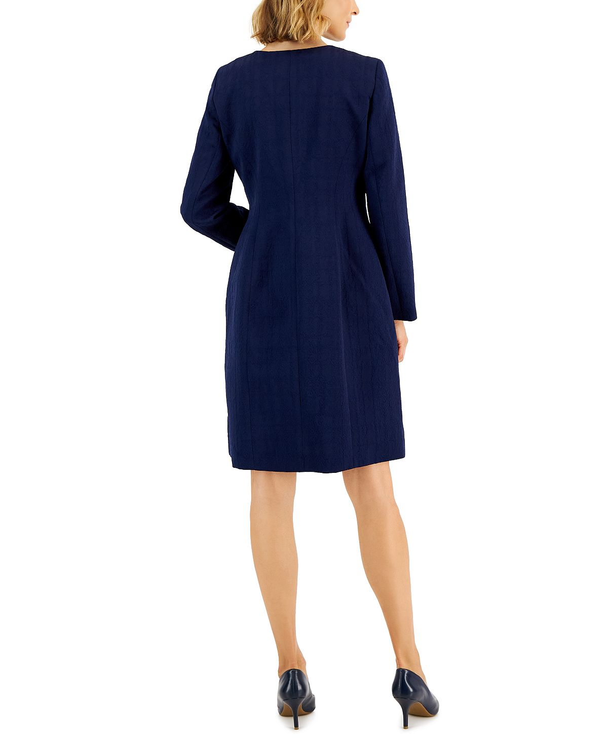 Women's Jacquard Long Jacket and Sheath Dress regular and petite sizes Le Suit, multi