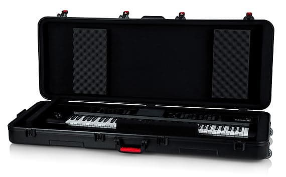 Gator GTSA-KEY76 TSA ATA Molded 76 Note Keyboard Case with Wheels GTSAKEY76