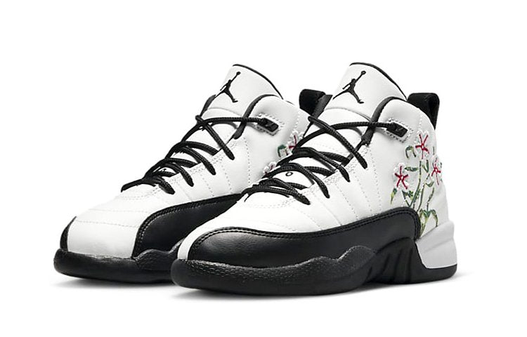 Kids Air Jordan 12 Retro Ps 'Floral' Sneakers, White