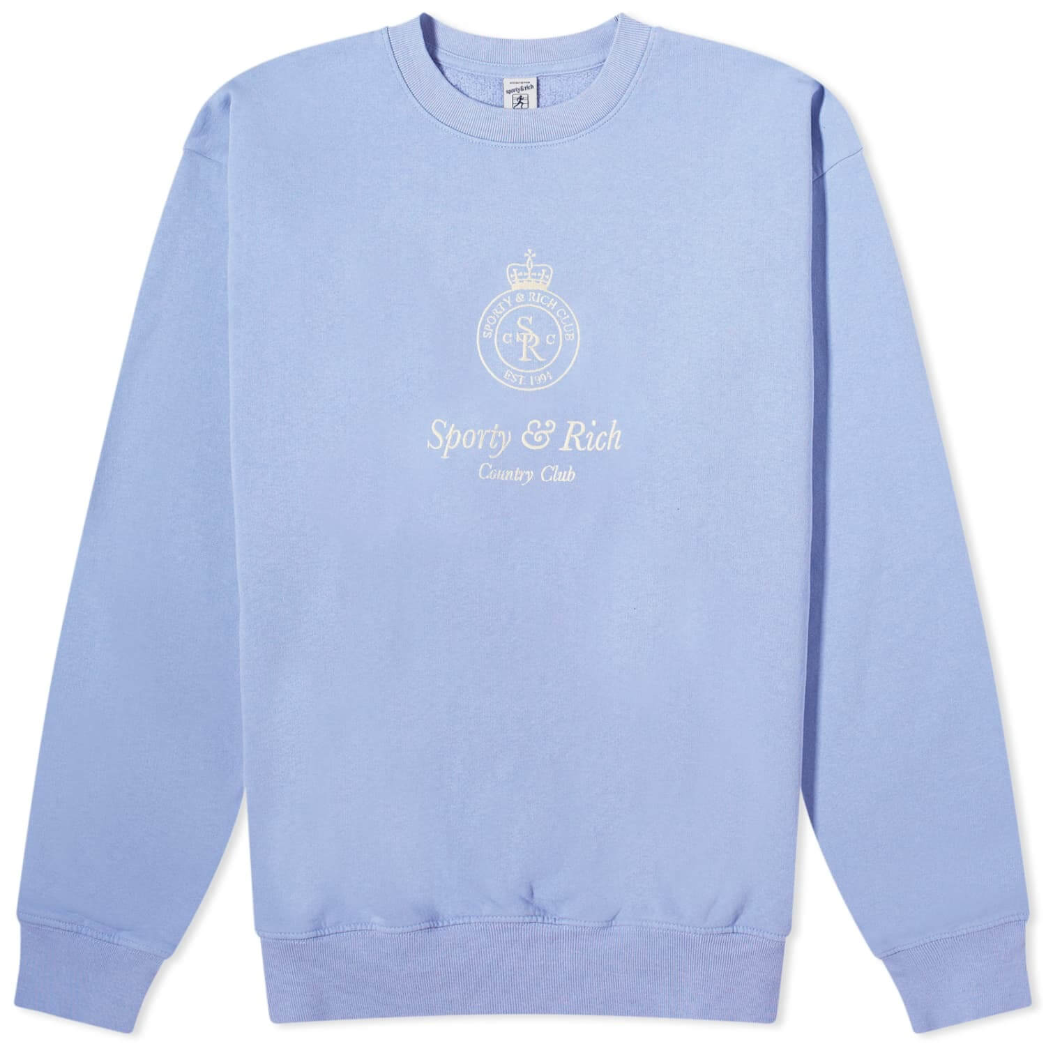 Sporty & Rich Crown Embroidered Sweatshirt, blue