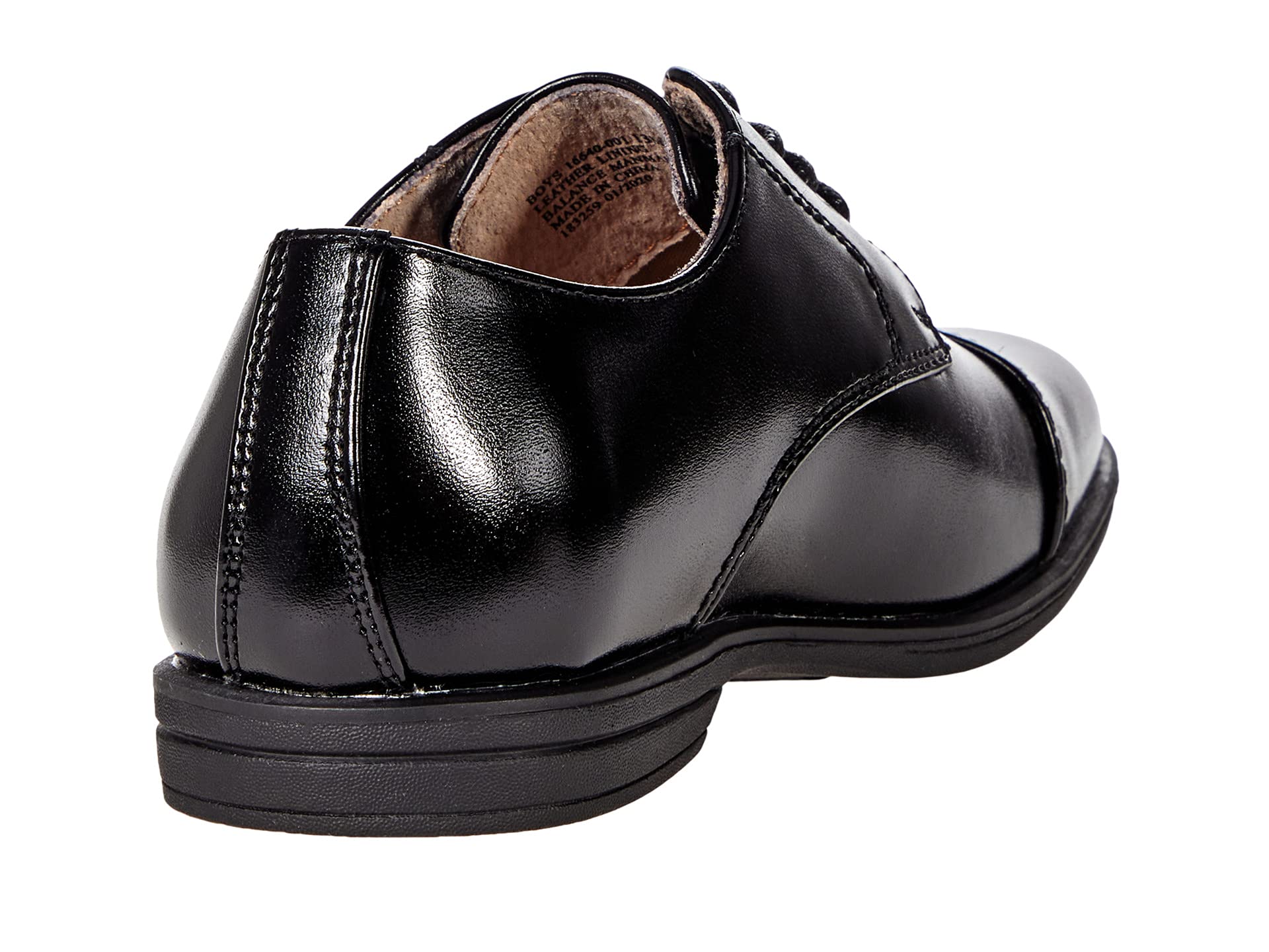 حذاء أكسفورد Florsheim Kids Rolan Cap Toe Oxford (للأطفال الصغار/الأطفال الكبار)، باللون الأسود