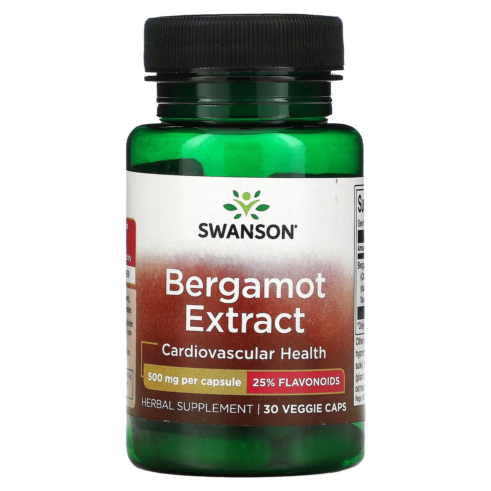 Swanson, Bergamot Extract, 500 mg, 30 Vegetarian Capsules