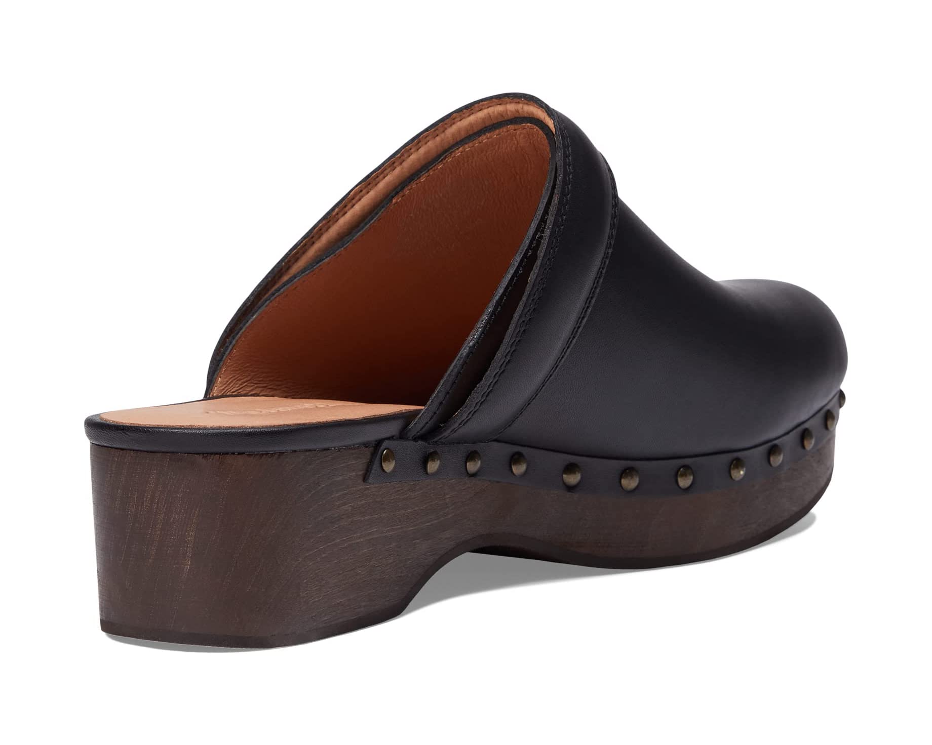 The Cecily Clog in Oiled Leather Madewell, black