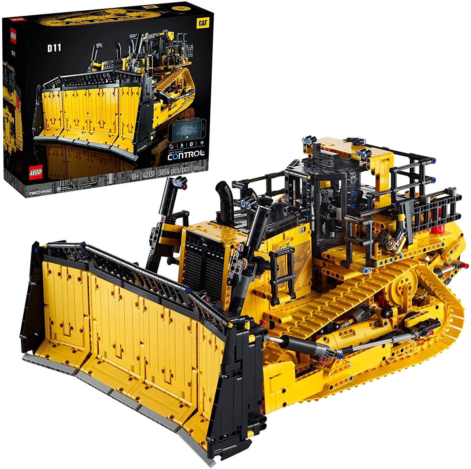 Lego Technics 42131 Cat D11 Bulldozer on the control panel