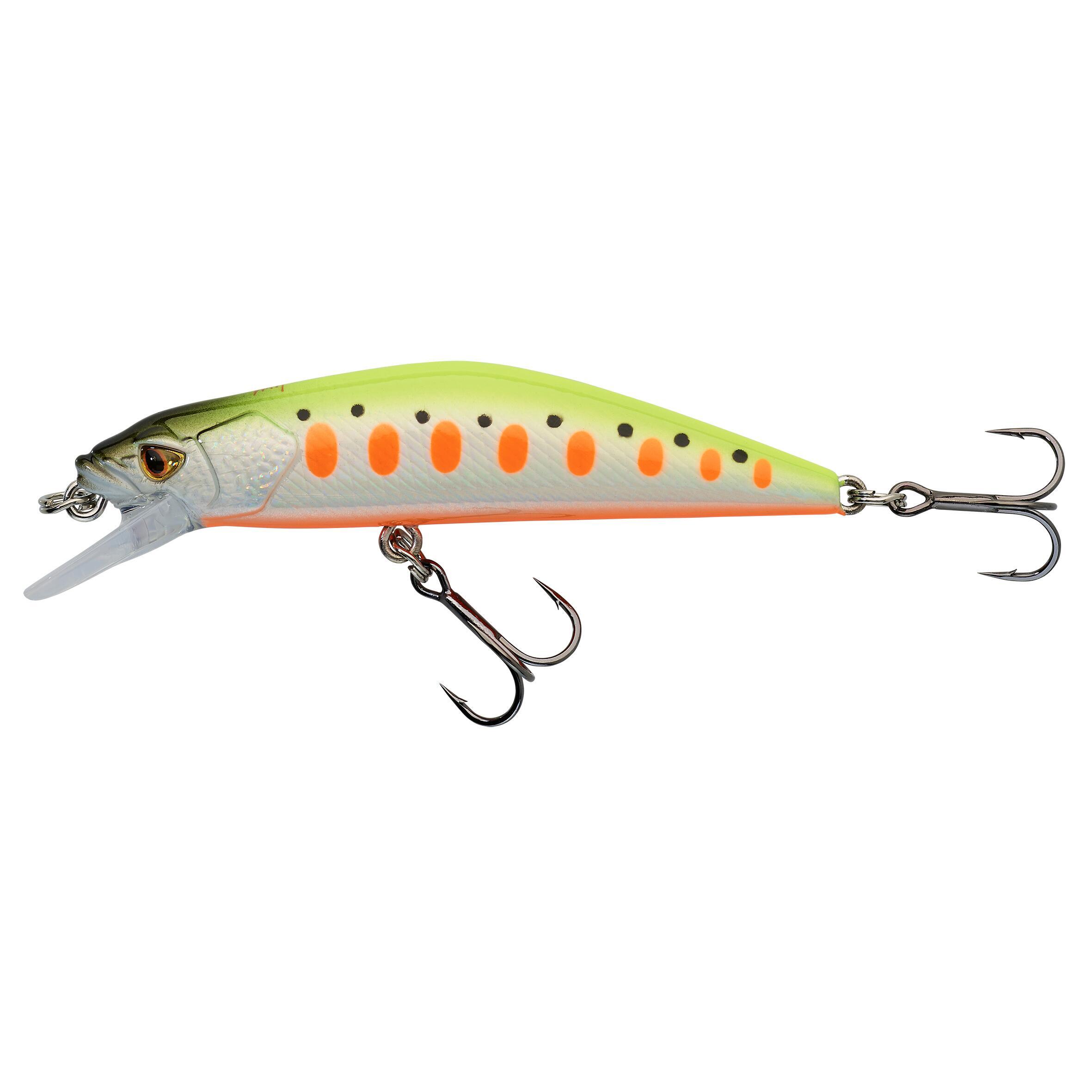 Wobbler for trout MINNOW WXM MNWFS 70 US Yamame neon CAPERLAN neon yellow/light grey/neon blood orange