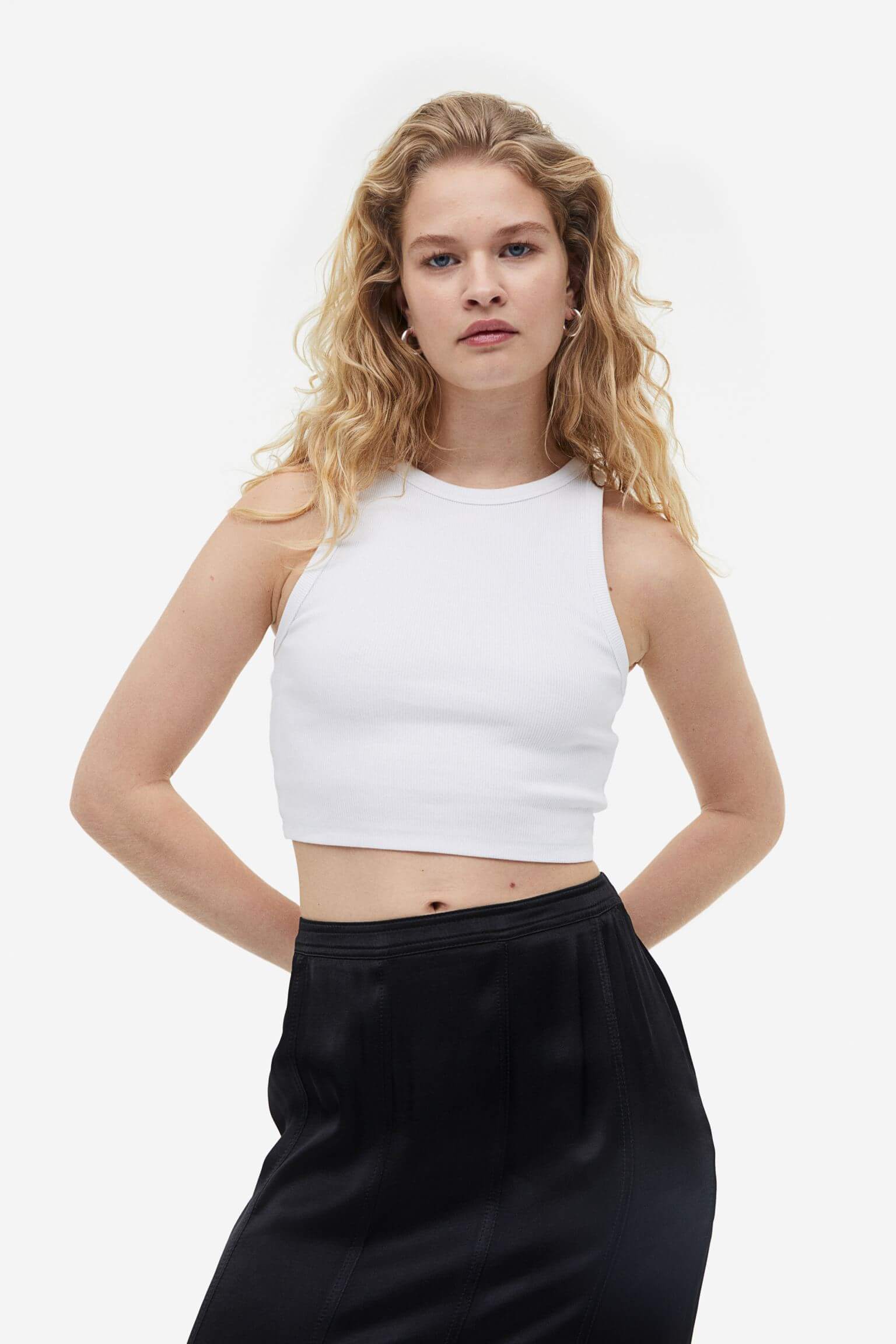 H&M Crop Tank top, white