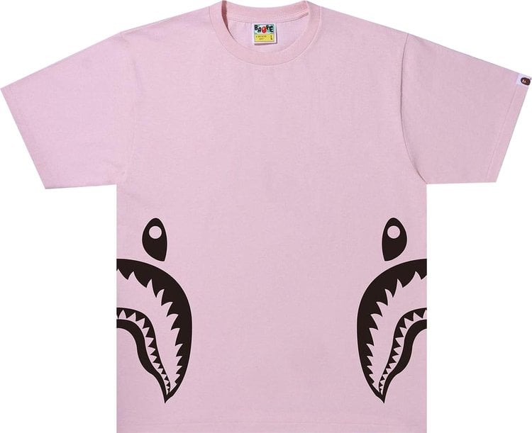 تي شيرت BAPE Bicolor Side Shark "وردي"، وردي