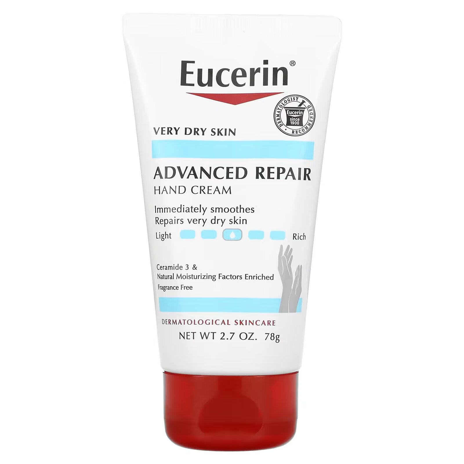 Eucerin, Advanced Recovery Hand Cream, Unscented, 2.7 oz (78 g)