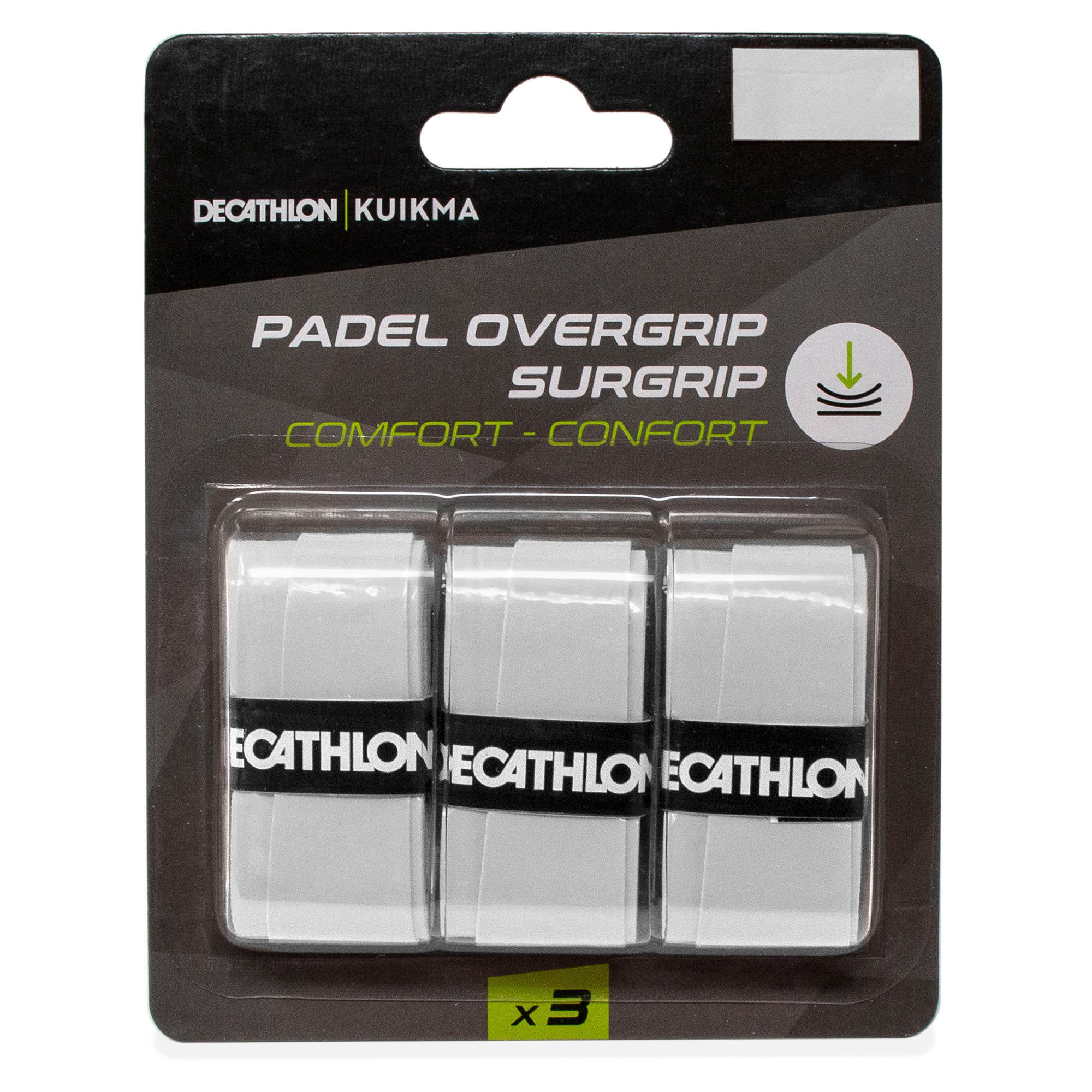 مقبض Padel Grip Comfort X3 باللون الأبيض من KUIKMA، باللون الأبيض