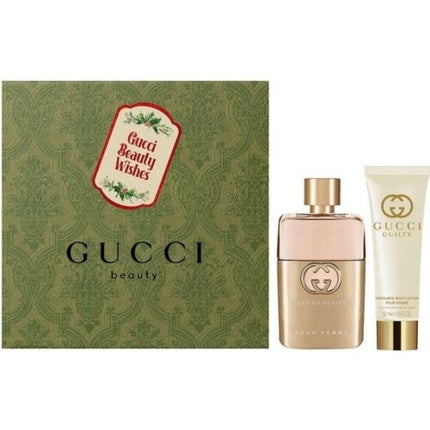 علبة عطر GUCCI Guilty النسائية 50 مل مع لوشن للجسم 50 مل