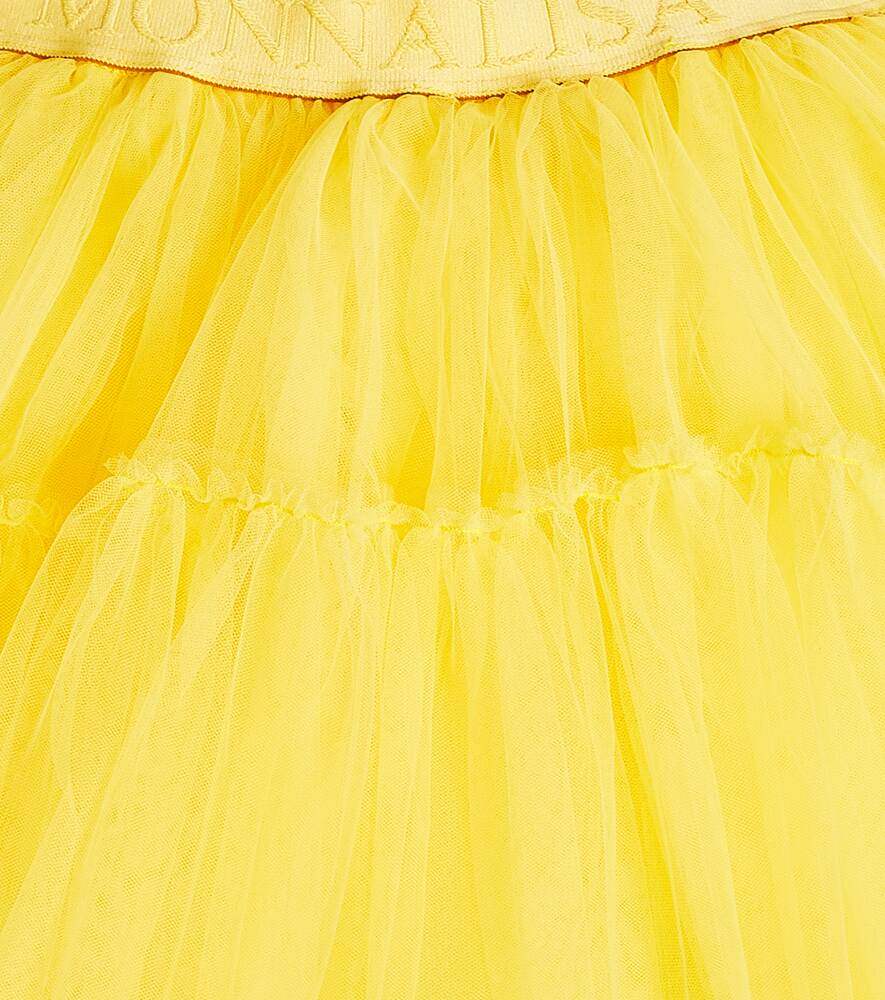 Monnalisa tiered tulle skirt, yellow