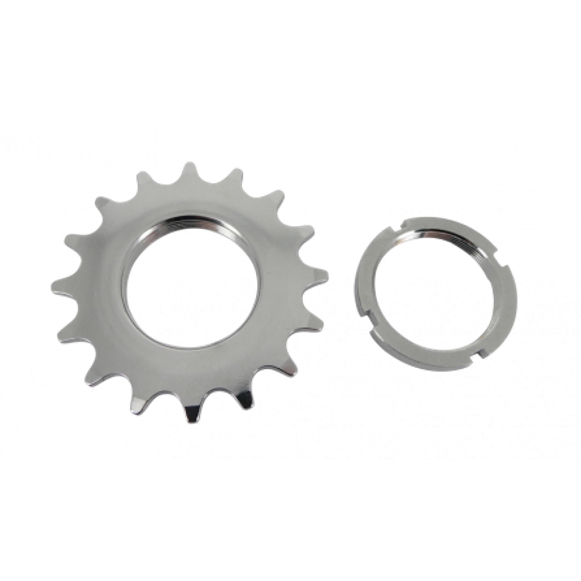 Fixed Gear Kit + Lock Nut NO BRAND, Silver