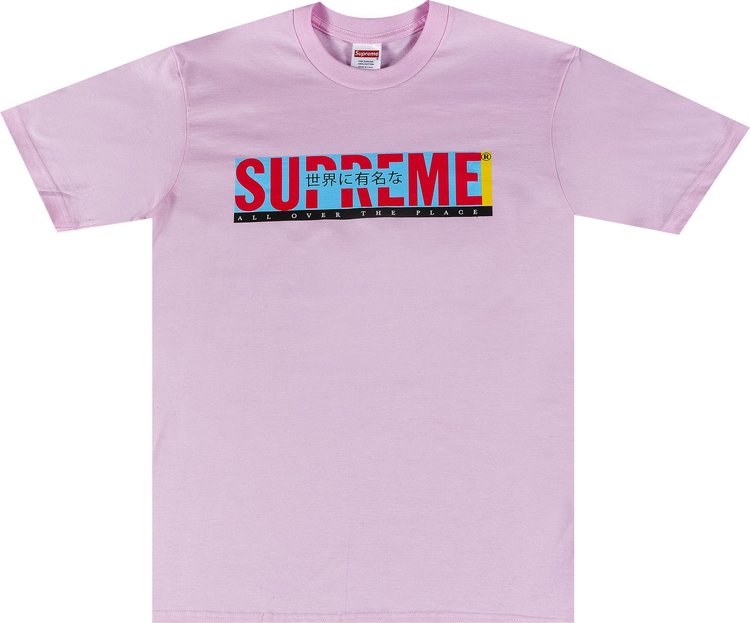 تي شيرت Supreme All Over Tee باللون الوردي الفاتح، وردي