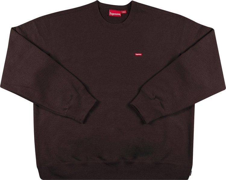 Supreme Small Box Crewneck 'Dark Brown' Sweatshirt, brown